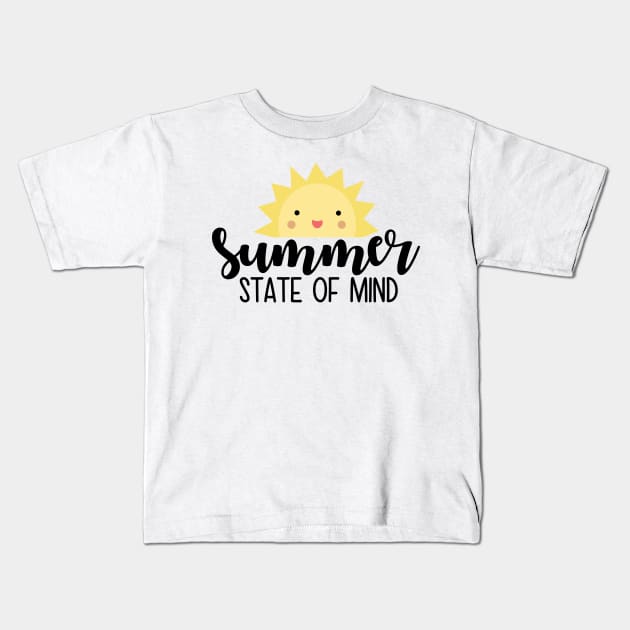 Summer State Of Mind Kids T-Shirt by defytees